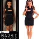Barbie Basics Model 05 Collector Doll with Brunette Hair, Black Mini Dress & Heels, Universal-fit Fashions, Posable Curvy Body & Swappable Doll Head