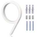 White Address Numbers - 5 Inch Modern Floating House Numbers for Outside, Creats Attractive Interesting Shadows, High Gloss Number 9