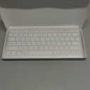 Bluetooth Keyboard, Ultra-Slim Wireless Keyboard for iPad, Rechargeable Ergonomic Computer Keyboard for iOS, Android, Windows PC Tablets Phone, White Silver