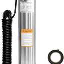 WASSERMANN 4" Effluent/Cistern Bottom Suction Pump with 33FT Cable,1HP,115V/60HZ,32GPM,207FT Head,Stainless Steel Deep Well Submersible Pump for Septic Tank Home and Industrial Agricultural