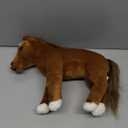 Bearington Blaze Plush Horse Stuffed Animal - 13.5" Realistic Stuffed Horses Plush Toys with Soft Brown Fur and White Hooves - Lifelike Cuddly Horse Plushies Gift for Kids, Toddlers and Animal Lovers