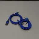 etguuds USB A to USB C Cable 4ft, 2-Pack, 3A Fast Charging Type C Charger Cord for iPhone 17 16 15 Pro Max 16e 17 Air, Samsung Galaxy S25 S24 S23 S22 S21 S20 A17 A16 A56 A55 Flip Fold, Blue