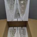 6 Pcs Mercury Glass Christmas Tree Silver Plate Glass Figurines with LED Fairy Lights 11 in Tall Silver Finish Light up Christmas Tree Ornaments Holiday Table Centerpiece Tabletop(Stylish)