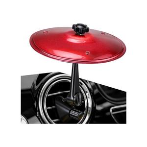 Facmogu Car Crash Cymbal Air Vent, Mini Drum Crash Cymbal for Car, Crisp Metallic Sound Make Driving More Fun for Music Lover, Compact Car Accessory Fit for Most Vehicles, Easy To Installation - Red