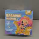 Mini Karaoke Machine Toy for Kids, Portable Karaoke Machine with 2 Wireless Microphone for 4,5,6,7,8,9,10,11,12+ Years Old Christmas Birthday Gifts Girls Boys (Beige)