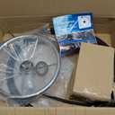 Amarine Made 5-Spoke 13-1/2 Inch Destroyer Style Stainless Boat Steering Wheel with M Size Knob - 9310SRF1