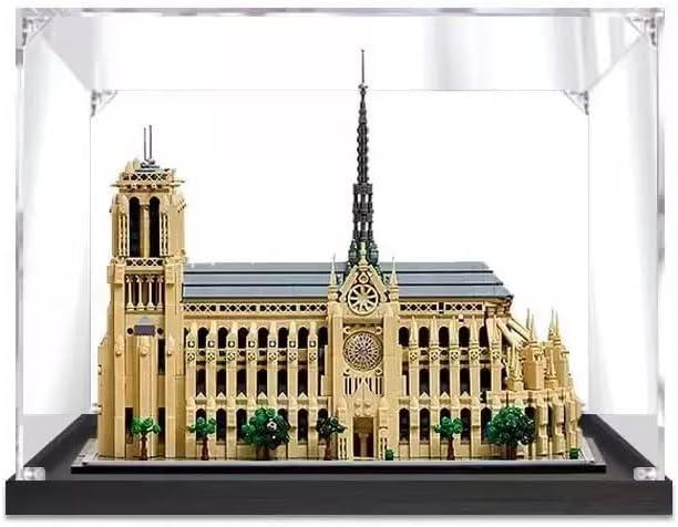 3MM Display Case for Lego 21061 Architecture Notre Dame Cathedral Building Set,Dustproof Clear Display Case Compatible with Lego 21061(Not Include The Model)