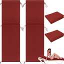 2 Pcs Waterproof Chaise Lounge Cushion Cover Outdoor (Not Includes Cushion) 72 x 21 x 3 Inch Chair Replacement Cover Chaise Slipcover with Zipper Ties for Patio Pool (Brick Red)