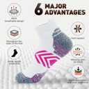 Women's sports socks running comfortable with Cushion anti-bubble 3 pairs low-top high-performance soft socks (7-10, 3 Pair Black/White/Orange)