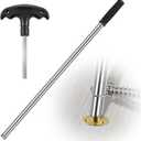 YUNVI Pool Cover Tool Set,30 1/2 inch Stainless Steel Pool Cover Rod with Hex Key,Swimming Pool Cover Installation and Removal Tool for Standard Pool Cover Anchors