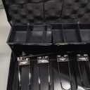 KYODOLED Locking Cash Box with Lock, Money Box with Cash Tray, Lock Safe Box with Key, Money Saving Organizer,11.81Lx 9.45Wx 3.54H Inches, Black XL Large