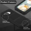 for Google Pixel 9a 2025 Case with 2 Pack Tempered Glass Screen Protector, [Holster Series] Belt Clip Kickstand Heavy Duty Shockproof Protective Cell Phone Case Cover (Black)