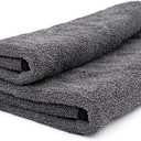 The Rag Company - Double Twistress (2-Pack) Professional Korean 70/30 Blend, Twist Loop Microfiber Drying Towels Car Detailing, Lint-Free, Streak-Free, Multipurpose Use, 850gsm, 20in x 24in, Grey