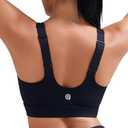 RUNNING GIRL Adjustable Straps High Impact Sports Bra for Women,High Support Workout Sports Bras with Sewn in Pads, Size L