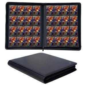1000+ Pockets Trading Card Binder, 16-Pocket Card Ablum Compatible with,MTG,Sports Cards & Other Standard Size Trading Card（BLACK)