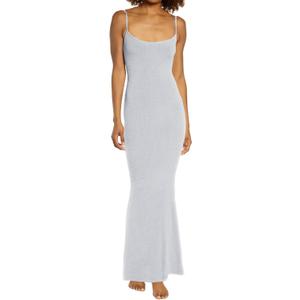 Womens Formal Dresses Bodycon Slip Sexy Sleeveless Backless Ribbed Casual Long Lounge Maxi Dress for Women 1-Grey Small