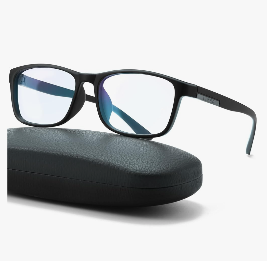 Anti Blue Light Glasses Men, Mens Blue Light Glasses With UV400 Protection, Fake Glasses For Computer Eye Strain