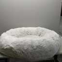 Best Friends by Sheri Shag Lounge Bed Calming Faux Fur Dog Bed, Frost, Large, 36" x 27"