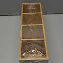 Extra Large Bamboo Utensil Holder with 4 Compartments, Large Wooden Utensil Holder for Kitchen Counter