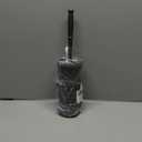 mDesign Toilet Bowl Brush and Holder - Covered Bathroom Toilet Brush - Standing Toilet Bowl Scrubber in Modern Holder - Space Saving, Deep Cleaning Brush for Toilet - Hyde Collection - Charcoal Gray (Pack of 1)