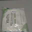 No Hook Ombre Teal Shower Curtain with Snap in Fabric Liner Set - Hotel Style with See Through Mesh Top Window, Modern Geometric Waterdrop Design,Waterproof and Washable, 71x74 INCH