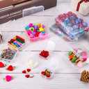 SATINIOR 48 Packs Clear Small Plastic Containers Transparent Storage Box with Hinged Lid for Small Items Crafts Jewelry (1.37 x 1.37 x 0.7 Inches)