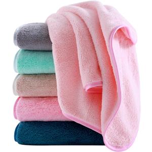 Cosy Family 6 Pack Ultra Soft Microfiber Absorbent Hand Towel, Silk Hemming Towels for Bathroom - Quick Drying - Perfect for Bath, Fitness, Gym, Shower, Hotel, and Spa - 16x28 Inch, Light Color