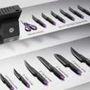 Knife Set - 15 PCS Kitchen Knife Set with Built-in Knife Sharpener Block - Stainless Steel Knife Block Set - Dishwasher Safe, Elegant Box for Men Women, Mothers Day
