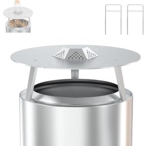 Heat Deflector for Solo Stove Yukon 27" Accessories, Fire Pit Portable Heat Diffuser for Solo Yukon & 27" Other Firepit 304 Stainless Steel with Carrying Handle for Firepit Captures & Redirects Warmth