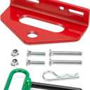Zero Turn Mower Trailer Hitch Kit, 1/4" Thick Heavy Duty Steel Lawn Mower Trailer Hitch with Pin and Versatile Chain Slot, Includes Carriage Bolts, R Clip, Green and red Suit