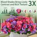 Artificial Flowers for Outdoors 6 Bundles UV Resistant Silk Flowers for Outside, Real Touch Faux Hibiscus Bouquets Tropical Faux Plants Fake Flowers for Outside Planter Front Porch Yard Home Decor
