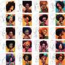 Sherr 20 Pcs Stretched Pre Drawn Canvas Afro Queen Black Art for Painting for Adults Outline Pre Drawn Stretched Cotton Canvas to Paint Party Set, 8 x 10''(Vivid)