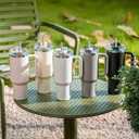 Stainless Steel Straw Replacement for Stanley 40 oz 30 oz,6 PCS Straight Reusable Metal Straws with Cleaning Brush, Compatible for 40oz Stanley Cup Tumbler (11.81 Inch0.375 Inch 6 PCS)