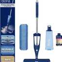 Bona Hardwood Floor Premium Spray Mop - Includes Wood Floor Cleaning Concentrate and Machine Washable Microfiber Cleaning Pad - Dual Zone Cleaning Design for Faster Cleanup