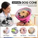 Dog Cone, Soft Cone for Dogs to Stop Licking, Dog E-Collar Alternative After Surgery for Dogs, Pet Cones Collar for Wound Healing with Adjustable Buckle, Pink L