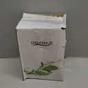 Modern Clear Coaster Set of 5- Glass Coasters for Drinks Crystal Coasters Round Cup Coasters Coffee Table Decor for Office, Kitchen, Bar, Dining Room, Living Room, Patio(Amber)