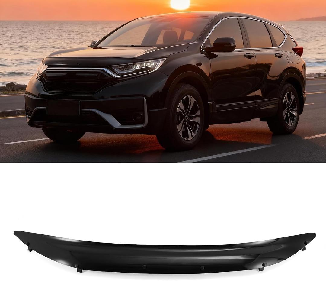 Hood Deflector Hood Protector Compatible with Honda CRV 2022 2021 2020 2019 2018 2017 Gloss Black Hood Protector Bug Deflector Stone Guard