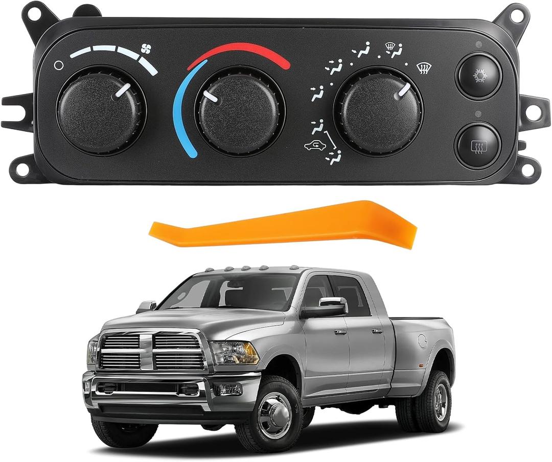 Climate Control Module,A/C Heater Climate Control Panel Fit for Dodge Dakota 2001-2004 Fit for Ram 1500 2500 3500 2002-2005,Replace#599-212,55055905AA,55055905AE,55056246AD