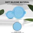 2 x Car Cup Holder Coaster,Non-Slip Car Cup Holder Coasters,Universal Car Cup Holder Insert,Car Interior Accessories Mat(Sky Blue diamonless, 4 Pack)
