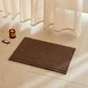 Waffle Bath Mat, Boho Bathroom Rugs Non Slip Washable Super Absorbent Quick Dry Bath Mat Farmhouse Bathroom Decor, 24"x16" Mocha