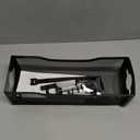 Under Desk Cable Management Tray No Drill, Metal Mesh Cable Management Under Desk with Clamp Mount, 2 Hole Cable Tray with Wire Management and Cord Organizer for Home Office Standing Desk (13.38", Black)