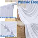 12ft x 10ft White Backdrop Curtains for Parties, Wrinkle Free 2 Panels Photo Backdrop Drapes Back Drop Cloth for Wedding Birthday Photography Background Decor
