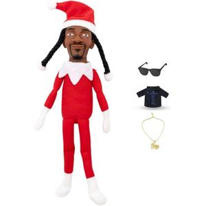 Christmas Elf Plush Doll  Handmade Holiday Decoration & Gift for Party, Table or Home (Red)