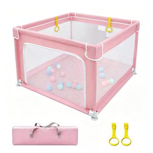 Baby Playpen, Small Play pens for Babies and Toddler, PinkFor Girl, 36"X36"