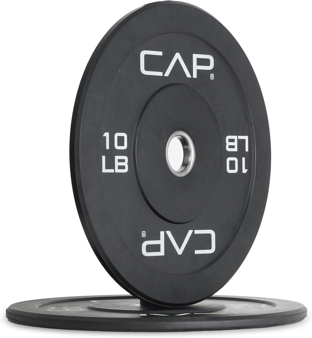 CAP Barbell Rubber Olympic Bumper Plate | Multiple Options/Colors (10lbs - Pair)