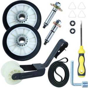 [Upgraded] 4392065 Dryer Repair Kit with 349241T Drum Roller Kit 691366 Idler Pulley 341241 Dryer Belt WPW10359269 and WPW10359270 Dryer Drum Shaft for Whirlpool Kenmore Maytag Dryers