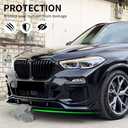 G05 Front Lip Compatible with (2019-2023) BMW X5 G05 M-Sport Model M50i ABS Gloss Black Bumper Spoiler Air Splitter