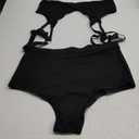 BZB Women's Booty Shorts with Garters High Waisted Biker Hot Pants Gym Cheeky Garter Running Shorts (X-Large, Black)