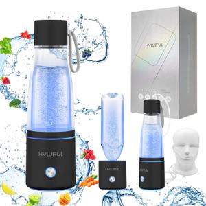 5000PPB Hydrogen Water Bottle, 3 in 1 Generator With SPE/PEM Electrolysis Technology, Water Ionizer Machine for Home, Office - Black