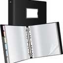 Uquelic 80-Pocket Binder with Plastic Sleeves, High-Capacity Document Organizer and Presentation Book for Artwork, Clear Sheet Protectors, Display 160 Pages (Macaron 80 Pockets)